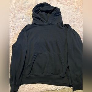 black cropped hoodie